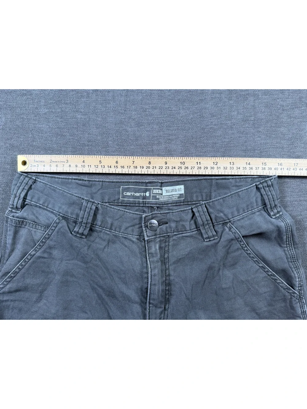 Carhartt Relaxed Fit Work Pants Size 33x30 Gray
